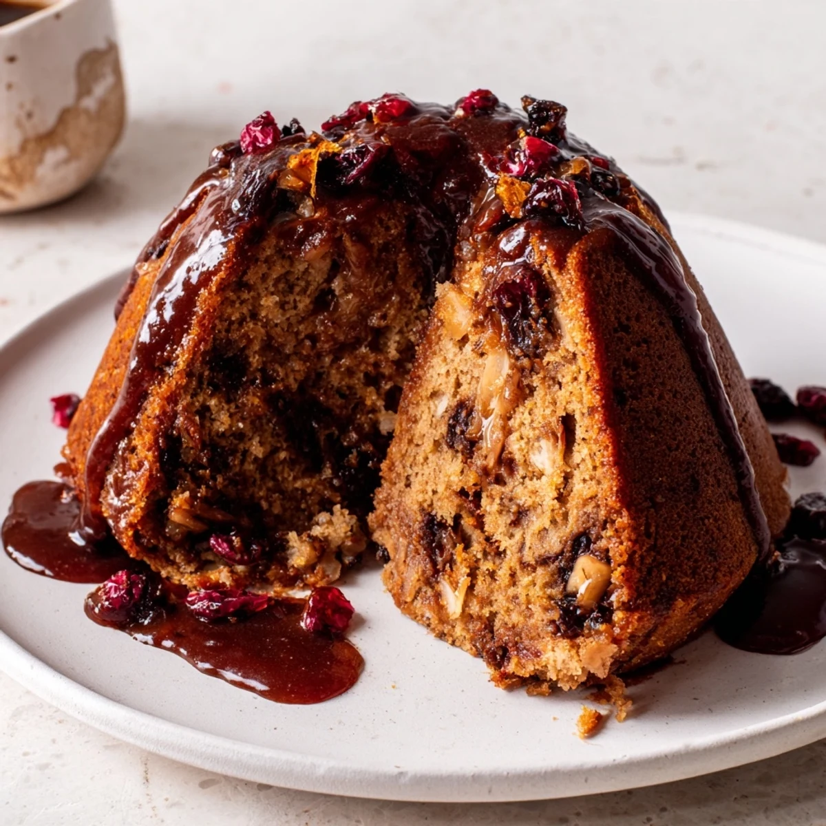 Kastanien Bundt Kuchen festlich