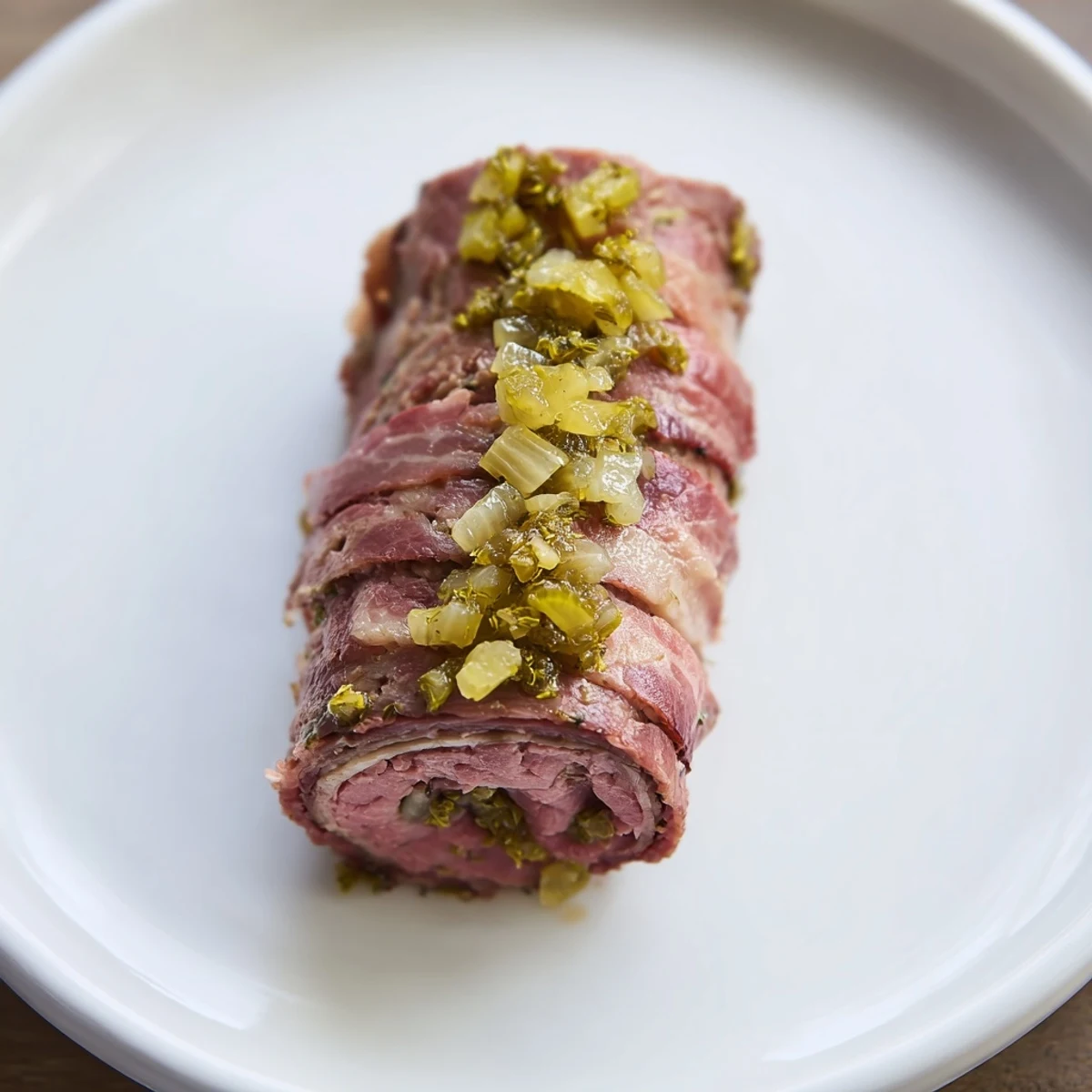 Mouthwatering, bite-sized mini rouladen, braised in broth, showcasing German flavors at their best.