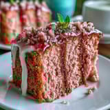 Rosé Samtkuchen mit Gold