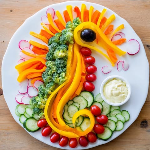 Seepferdchen Gemüseplatte kreativ