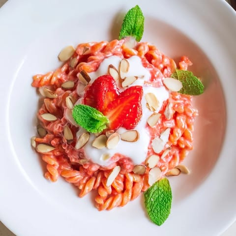 Süße Erdbeer Joghurt Pasta