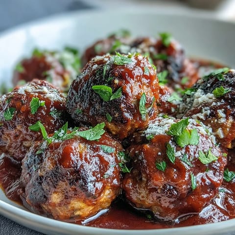 Slow Cooker Fleischbällchen Marinara