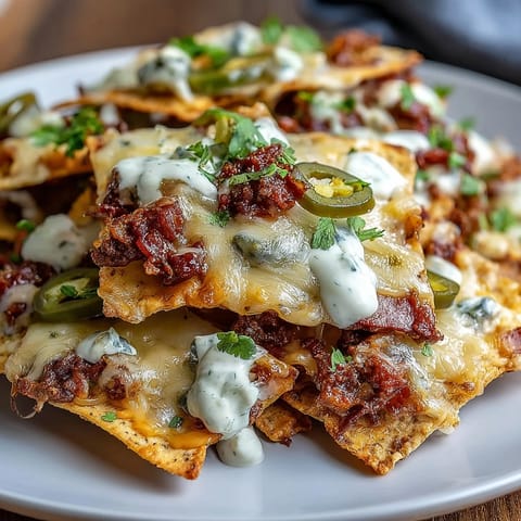 Baseball Nachos mit Jalapeños