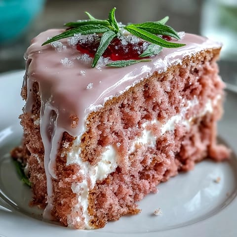 Hoch aufragender rosa Samtkuchen mit cremiger Glasur und eleganter Goldtropfung, perfekt für Hochzeitsduschen.