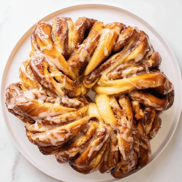 Golden-brown Cinnamon Swirl Christmas Tree Bread, ready to slice and enjoy with coffee.