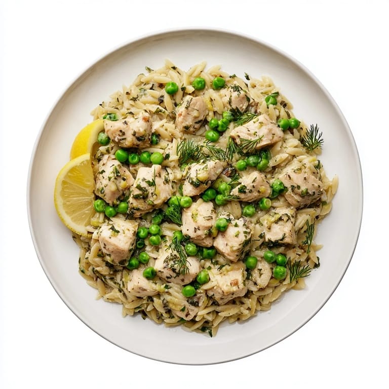 Served warm with a lemon wedge and dill, this easy skillet meal makes a perfect, comforting Mediterranean-inspired dinner for four.