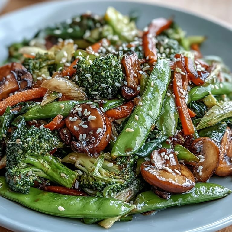Aromatische Ginger Stir-Fried Vegetables mit lebendigen Farben und frischen Aromen.