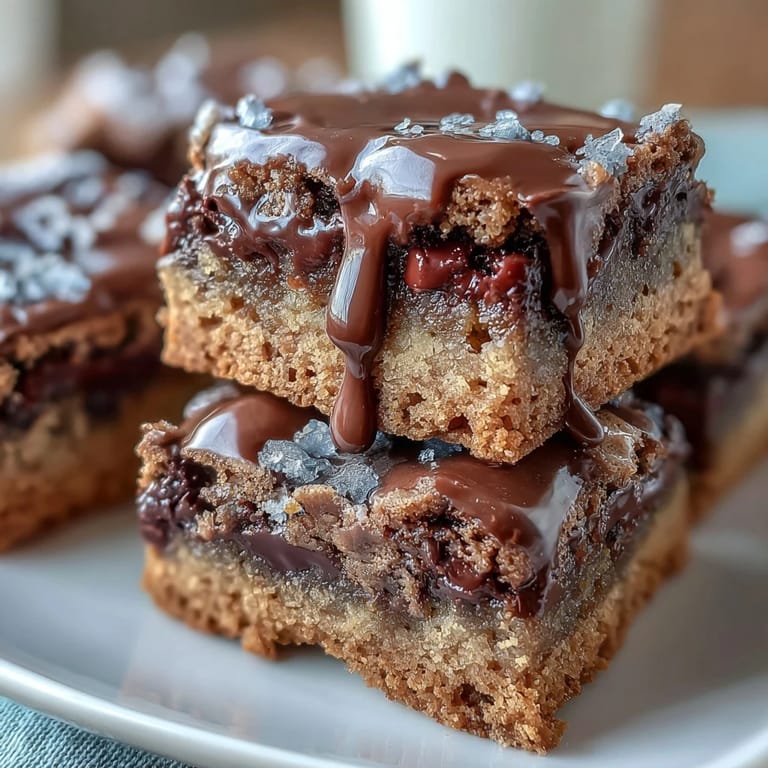 Chewy cookie bars with colorful candy toppings and a glossy white chocolate drizzle, perfect for festive graduation celebrations and customizable with school colors.