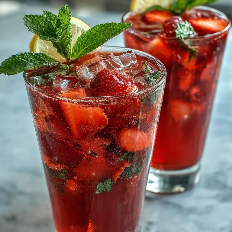 Lebendiger, fruchtiger Starbucks Strawberry Açaí Refresher mit grünem Kaffeebohnenextrakt und Zitronensaft.